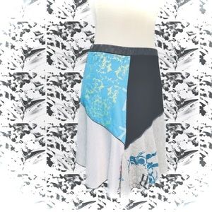 JMUNKY | S | Junky Munky Asymmetrical Boho Cotton Patchwork Colorblock Skirt